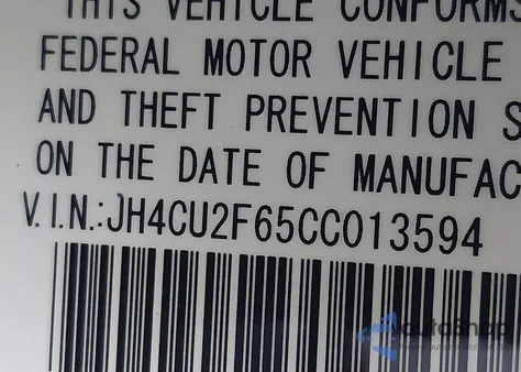 2012 Acura Tsx 2.4 из США, поврежденный, VIN JH4CU2F65CC013594